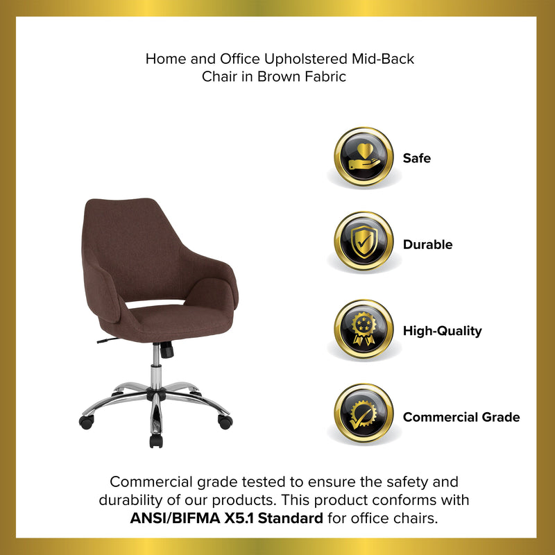 Antwerp Ergonomic Executive Mid Back Office Chair with 360° Swivel and Height Adjustment