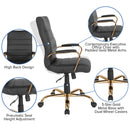 Milano  High Back Office Chair with Padded Arms