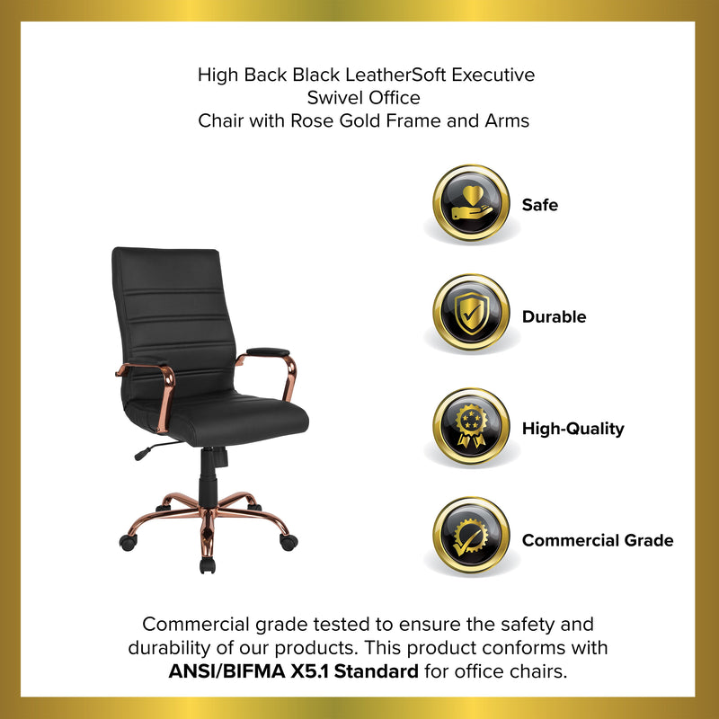 Milano  High Back Office Chair with Padded Arms