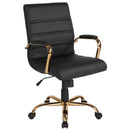 Milano Mid-Back Office Chair with Padded Black Arms