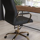 Milano Mid-Back Office Chair with Padded Black Arms