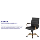Milano Mid-Back Office Chair with Padded Black Arms