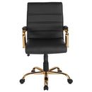 Milano Mid-Back Office Chair with Padded Black Arms