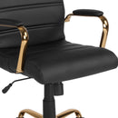 Milano Mid-Back Office Chair with Padded Black Arms