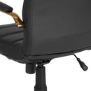 Milano Mid-Back Office Chair with Padded Black Arms