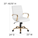 Milano Mid-Back Office Chair with Padded Black Arms
