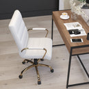Milano Mid-Back Office Chair with Padded Black Arms