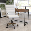 Milano Mid-Back Office Chair with Padded Black Arms