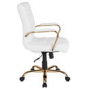 Milano Mid-Back Office Chair with Padded Black Arms
