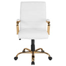 Milano Mid-Back Office Chair with Padded Black Arms