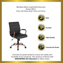 Milano Mid-Back Office Chair with Padded Black Arms