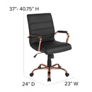 Milano Mid-Back Office Chair with Padded Black Arms