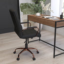 Milano Mid-Back Office Chair with Padded Black Arms