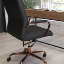 Milano Mid-Back Office Chair with Padded Black Arms