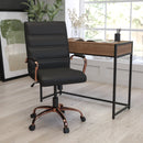 Milano Mid-Back Office Chair with Padded Black Arms