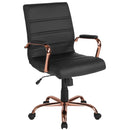 Milano Mid-Back Office Chair with Padded Black Arms
