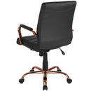 Milano Mid-Back Office Chair with Padded Black Arms