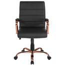 Milano Mid-Back Office Chair with Padded Black Arms
