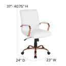 Milano Mid-Back Office Chair with Padded Black Arms
