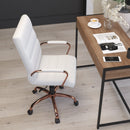 Milano Mid-Back Office Chair with Padded Black Arms