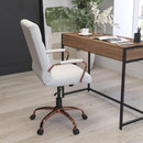 Milano Mid-Back Office Chair with Padded Black Arms