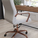 Milano Mid-Back Office Chair with Padded Black Arms
