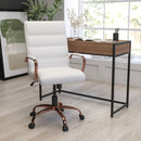 Milano Mid-Back Office Chair with Padded Black Arms