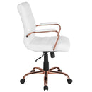 Milano Mid-Back Office Chair with Padded Black Arms