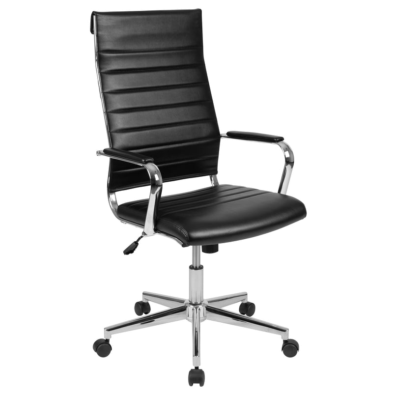Stockholm High Back Faux Leather Home Office Chair With Pneumatic Seat Height Adjustment And 360° Swivel
