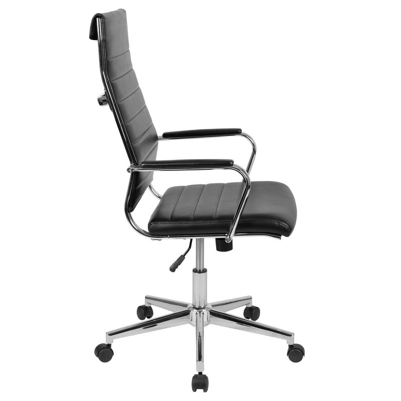 Stockholm High Back Faux Leather Home Office Chair With Pneumatic Seat Height Adjustment And 360° Swivel