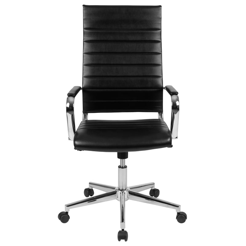 Stockholm High Back Faux Leather Home Office Chair With Pneumatic Seat Height Adjustment And 360° Swivel