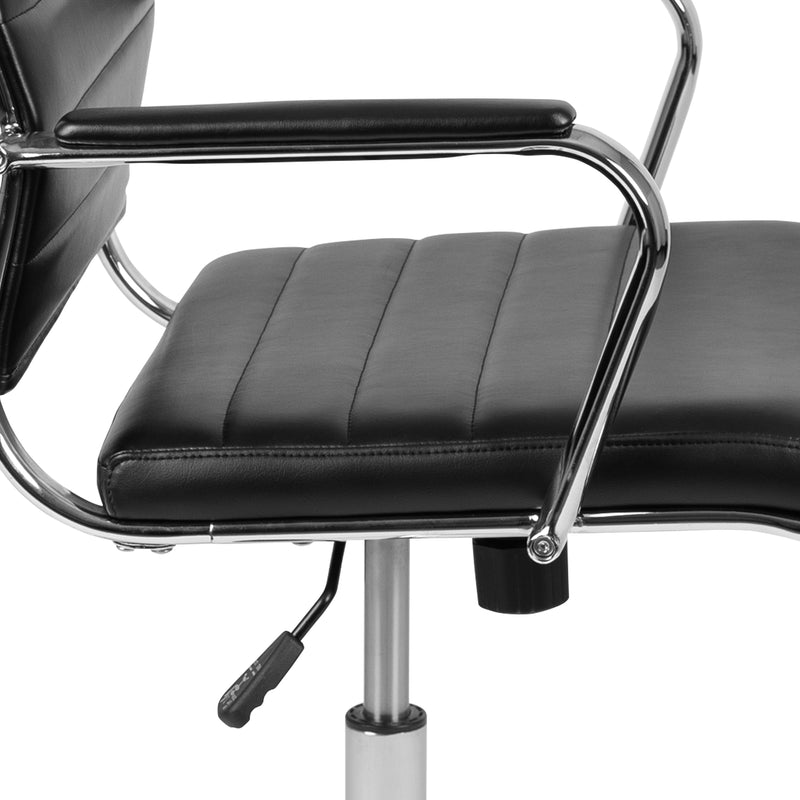Stockholm High Back Faux Leather Home Office Chair With Pneumatic Seat Height Adjustment And 360° Swivel