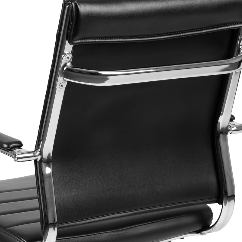 Stockholm Mid Back Faux Leather Home Office Chair With Pneumatic Seat Height Adjustment And 360° Swivel