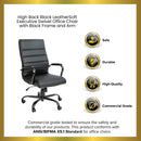 Milano  High Back Office Chair with Padded Arms