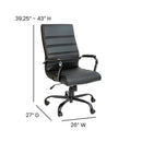 Milano  High Back Office Chair with Padded Arms