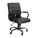 Milano Mid-Back Office Chair with Padded Black Arms