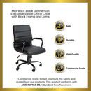 Milano Mid-Back Office Chair with Padded Black Arms