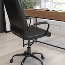 Milano Mid-Back Office Chair with Padded Black Arms