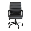 Milano Mid-Back Office Chair with Padded Black Arms