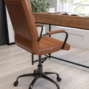 Milano Mid-Back Office Chair with Padded Black Arms