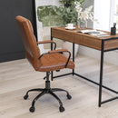 Milano Mid-Back Office Chair with Padded Black Arms