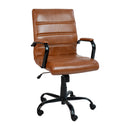 Milano Mid-Back Office Chair with Padded Black Arms