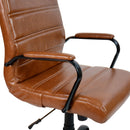 Milano Mid-Back Office Chair with Padded Black Arms