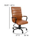 Milano  High Back Office Chair with Padded Arms