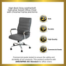 Milano  High Back Office Chair with Padded Arms