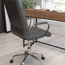 Milano Mid-Back Office Chair with Padded Black Arms