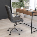 Milano Mid-Back Office Chair with Padded Black Arms