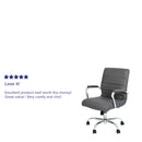 Milano Mid-Back Office Chair with Padded Black Arms