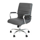 Milano Mid-Back Office Chair with Padded Black Arms