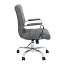 Milano Mid-Back Office Chair with Padded Black Arms